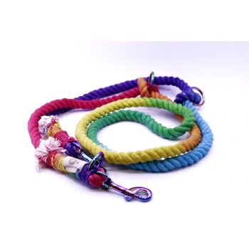 Pamut Kiképző Kötélpóráz alapszíne Szivárvány